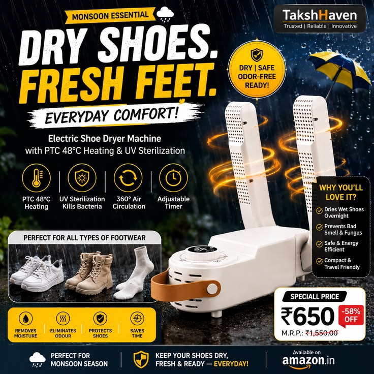 Electric Shoe Dryer & Deodorizer – Fast Drying Shoe Care Machine