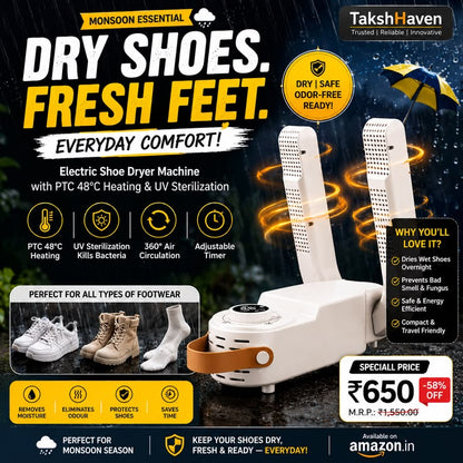 Electric Shoe Dryer & Deodorizer – Fast Drying Shoe Care Machine